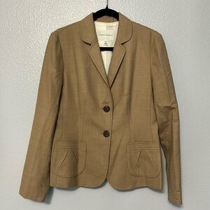 Banana Republic classic wool blend camel tan Blazer jacket 12